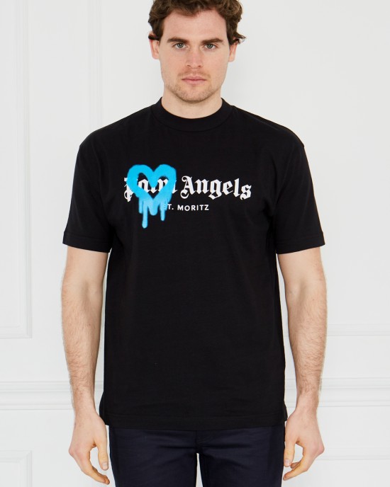 Palm Angels Crew Neck Black T-Shirt