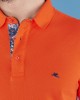 Etro Polo Collar Orange T-Shirt