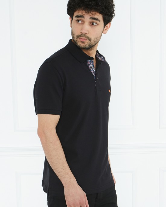 Etro Polo Collar Black T-Shirt